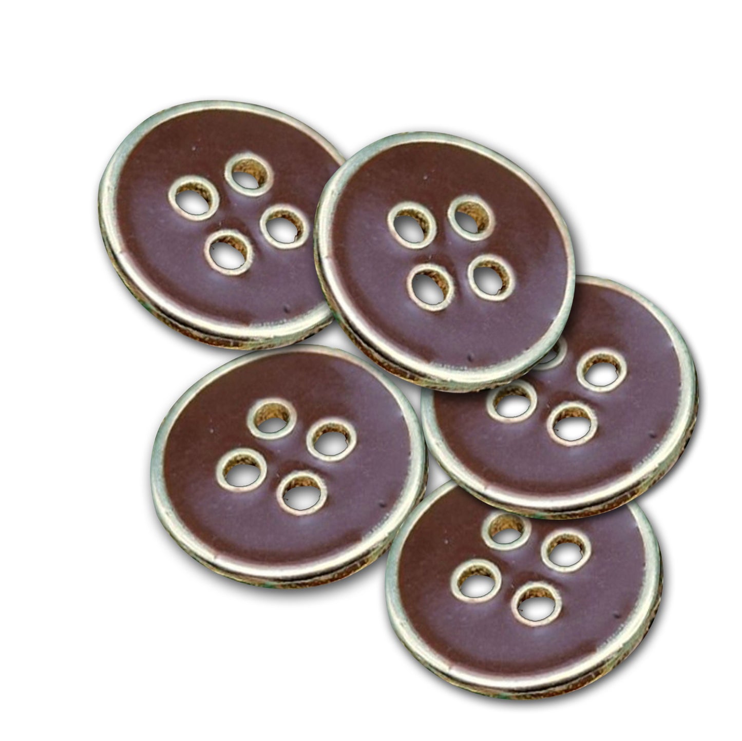 enamel buttons (5pcs.) 