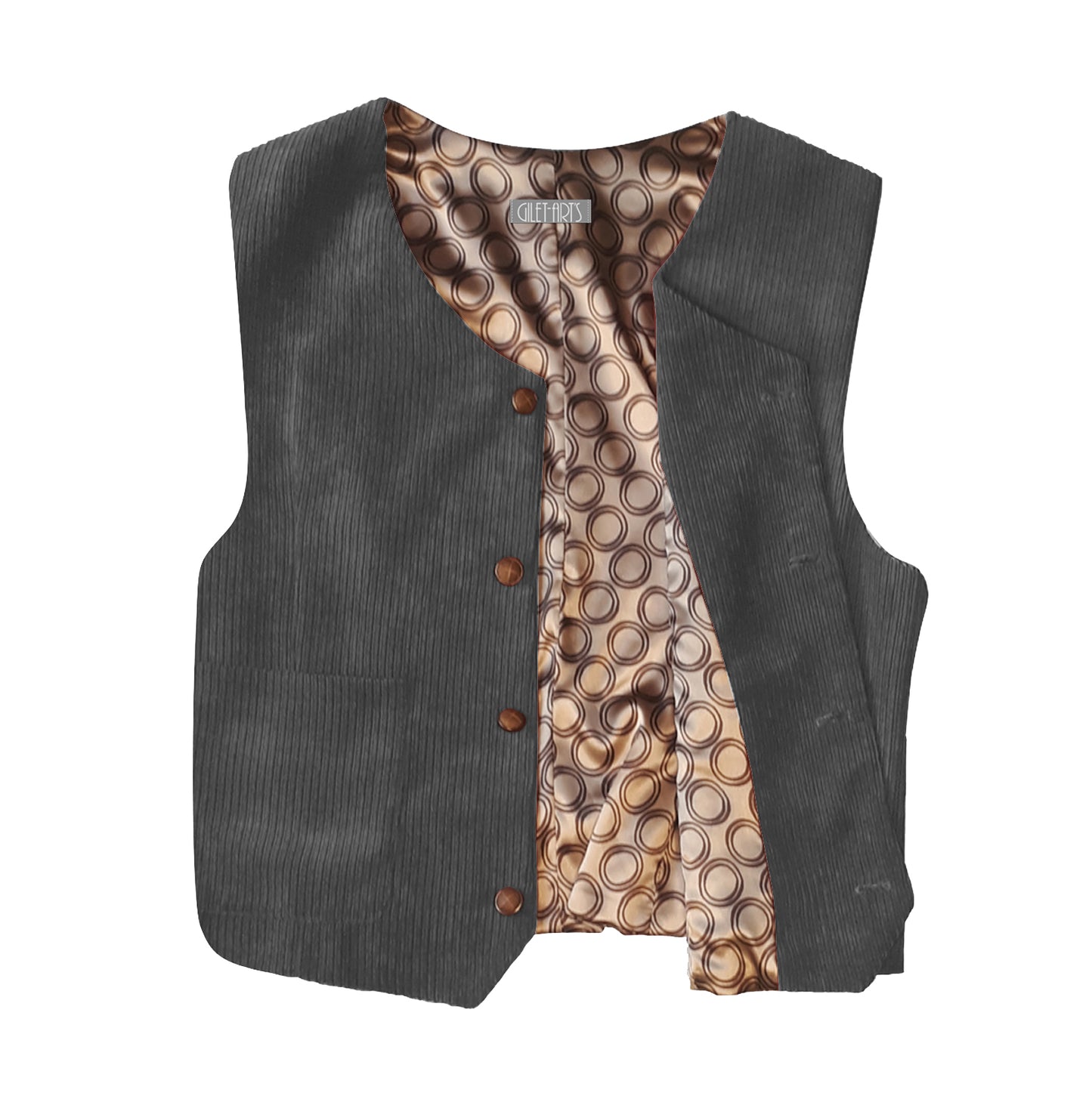 Gilet homme en velours rayé